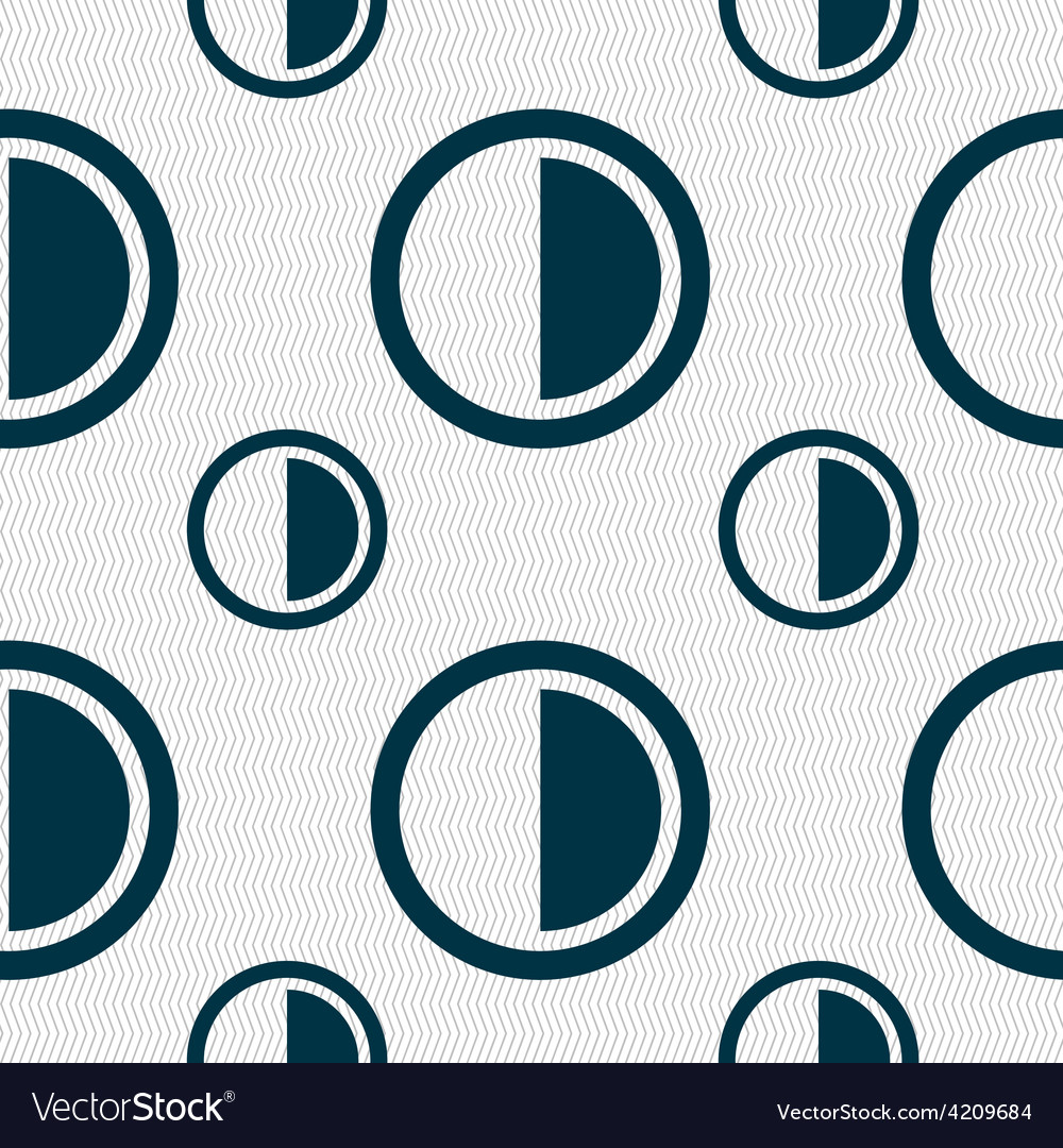 Contrast icon sign seamless pattern with geometric