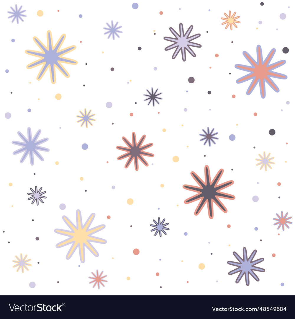 Festive pattern with abstract stars background