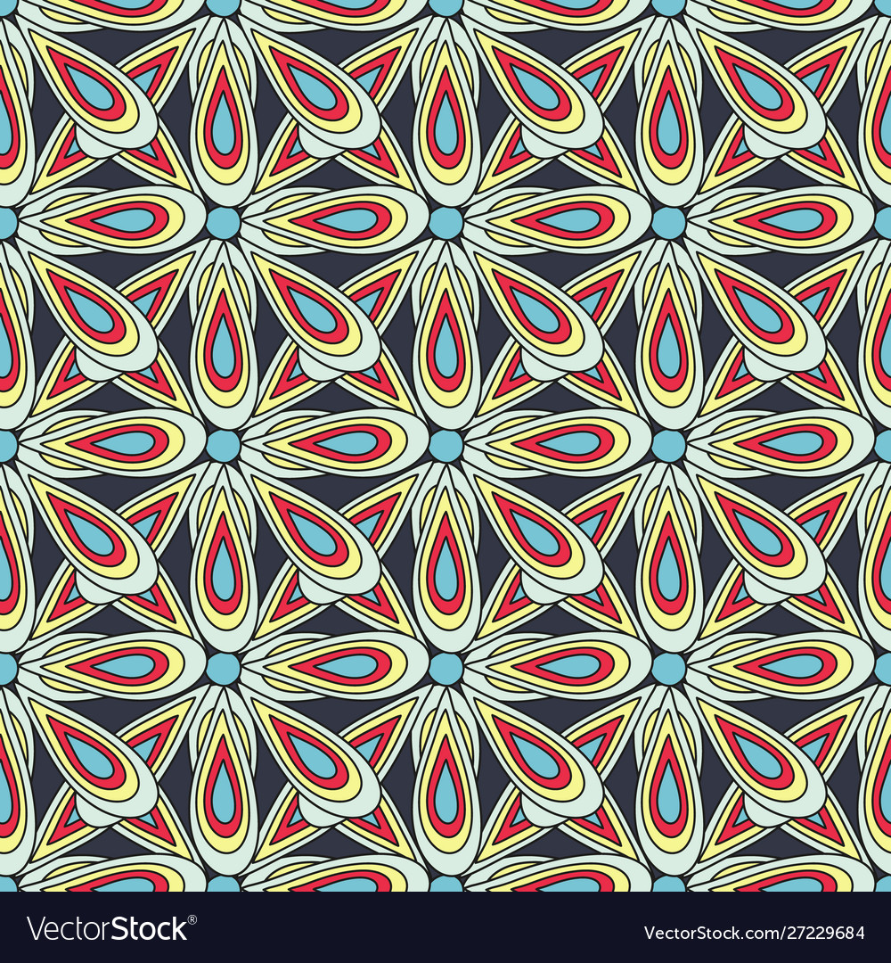 Geometric abstract color seamless pattern quality vector image Geometric abstract color seamless pattern quality
