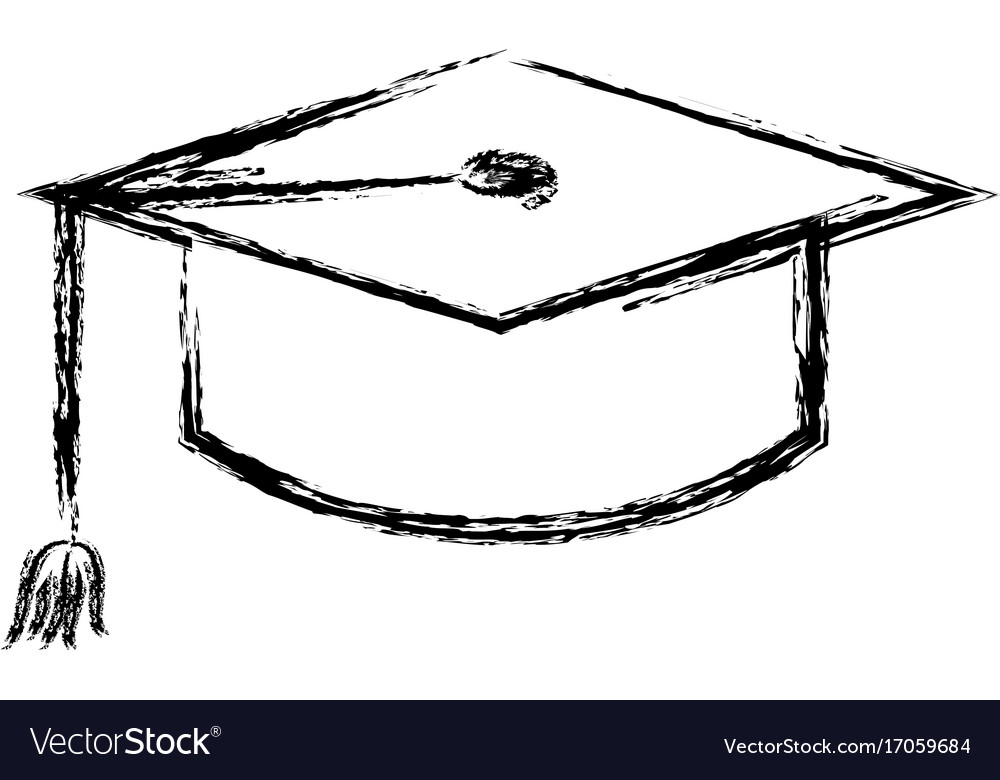 Graduation hat isolated icon Royalty Free Vector Image