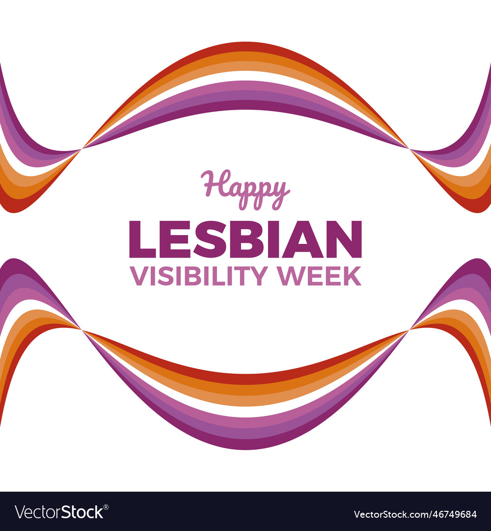 Happy Lesbian Visibility Week Poster Royalty Free Vector