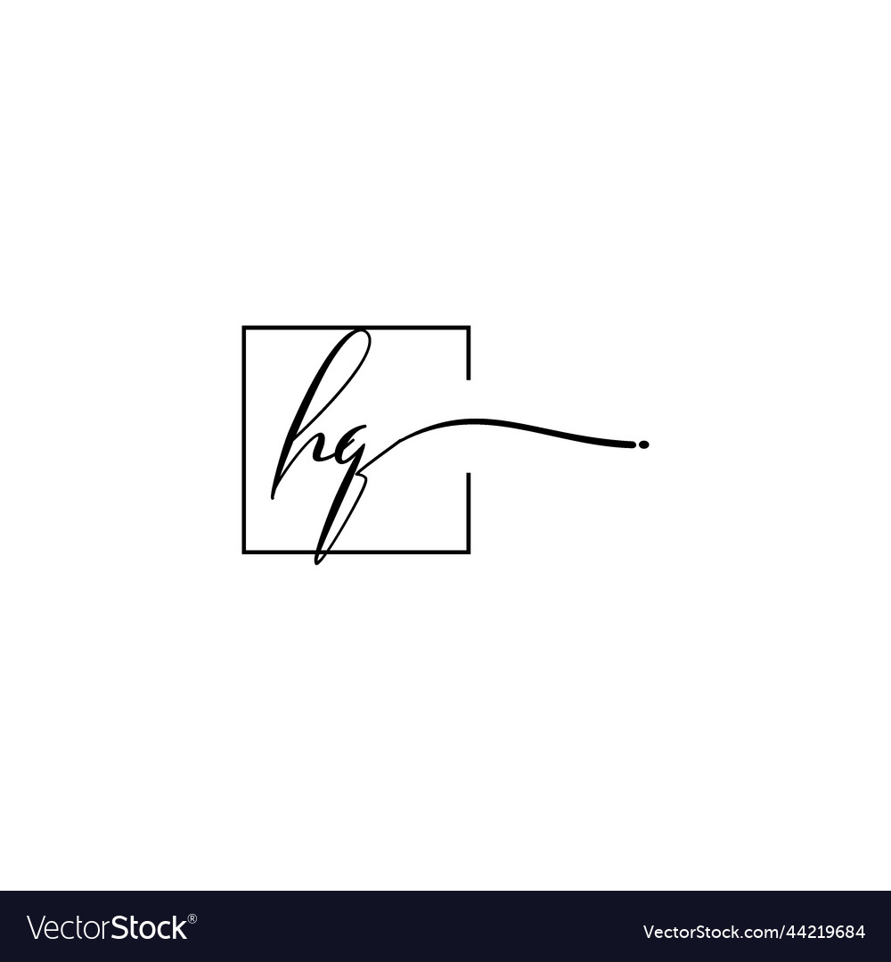 Hq signature square logo initial concept