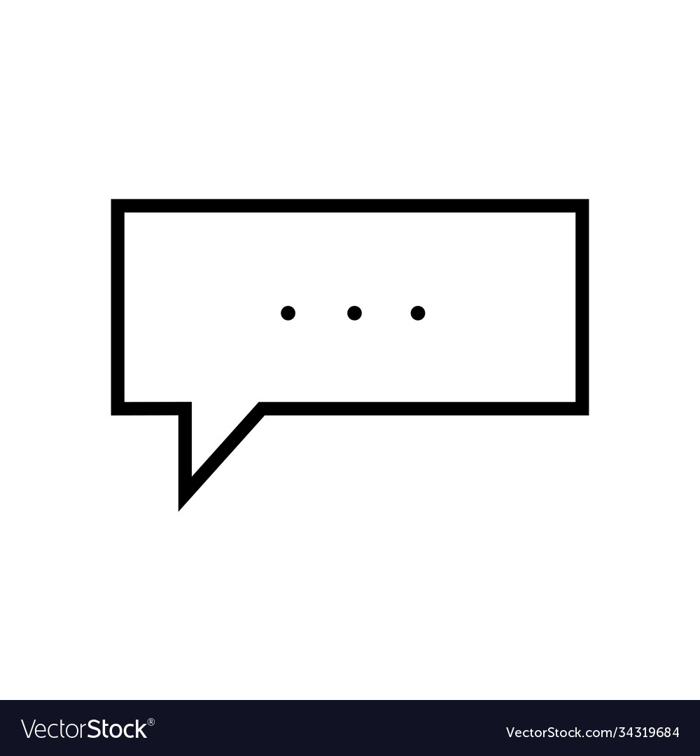 Message icon chat bubble editable stroke vector image Message icon chat bubble editable stroke