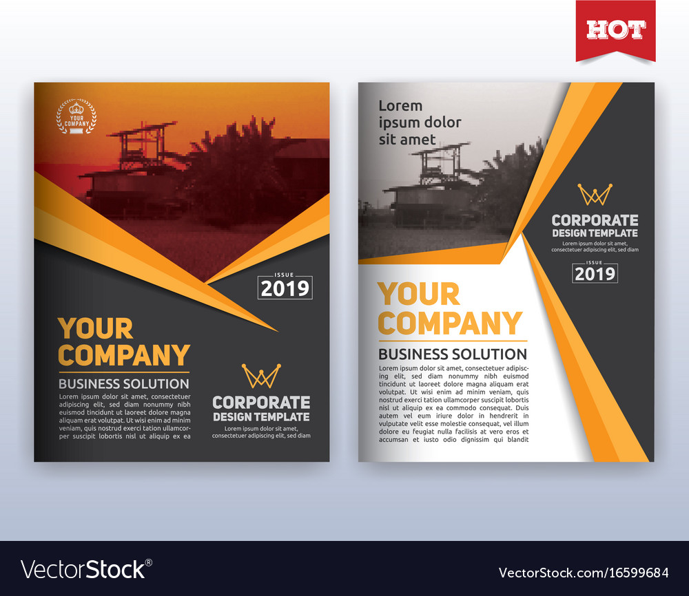 Modern Corporate Business Flyer Layout Template Vector Image