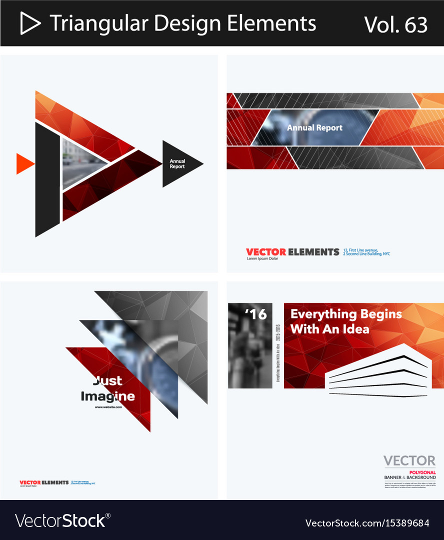 Set of abstract design elements for graphic