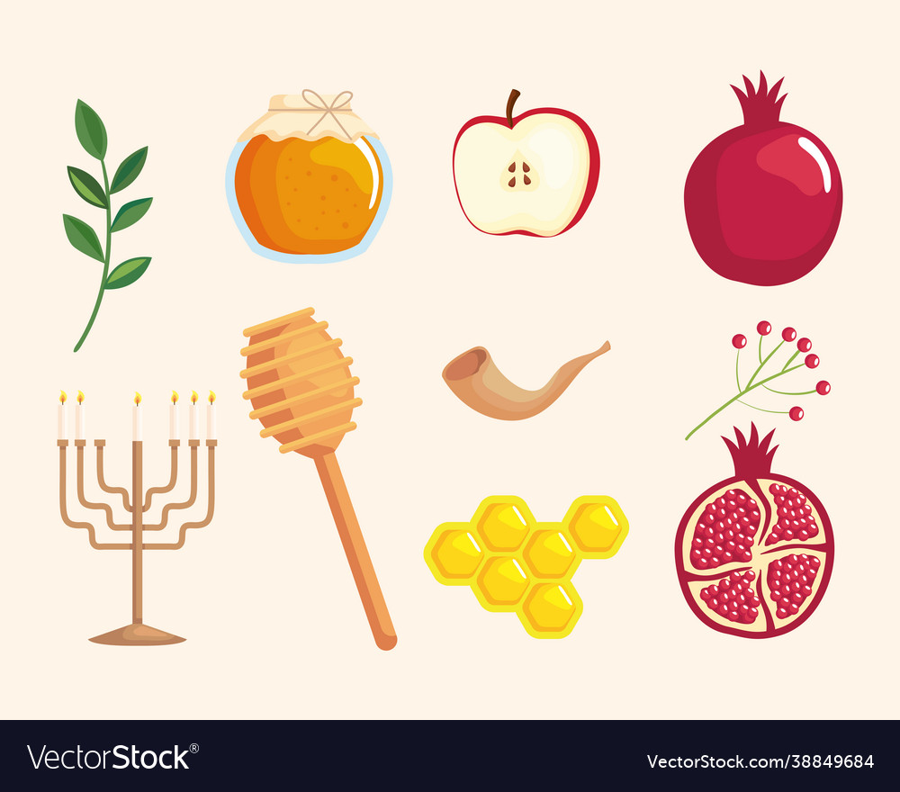 Shana tova set icons