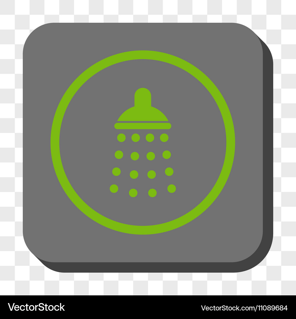 Shower rounded square button Royalty Free Vector Image