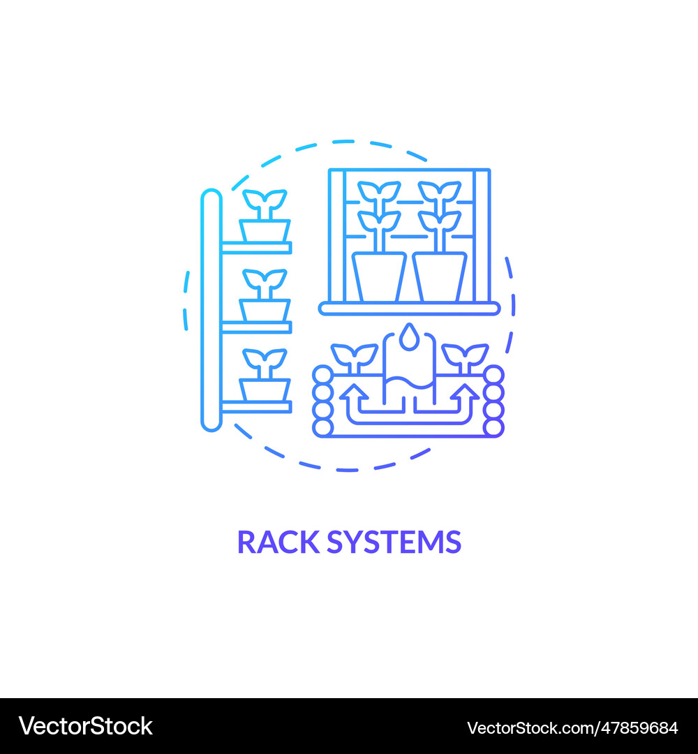Thin line rack systems icon concept Royalty Free Vector