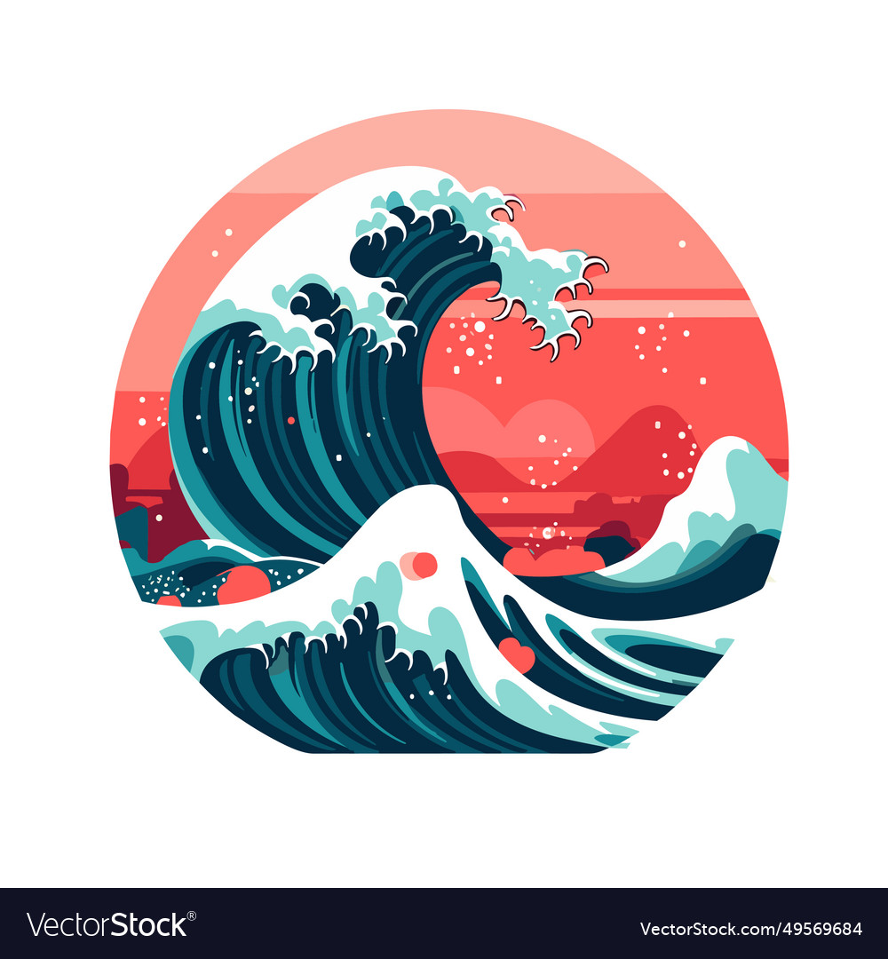 Wave realistic element background vector image Wave realistic element background