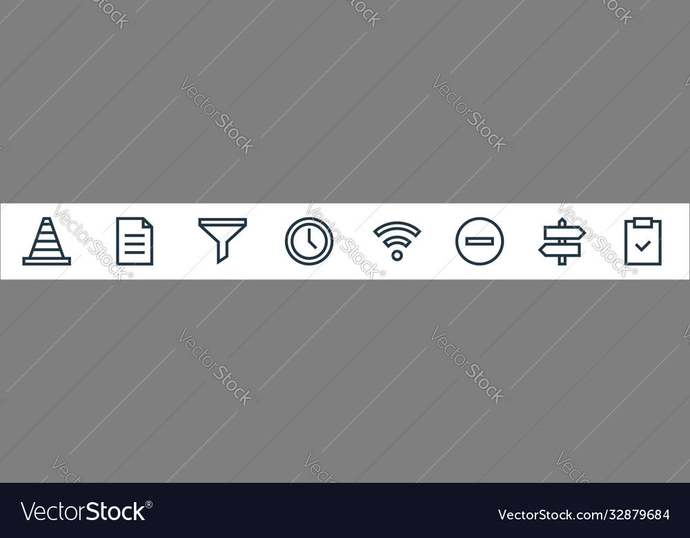 Web essentials line icons linear set quality vector image Web essentials line icons linear set quality
