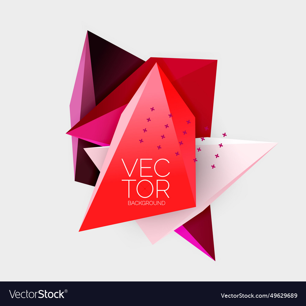 3d triangles geometric abstract background vector image 3d triangles geometric abstract background