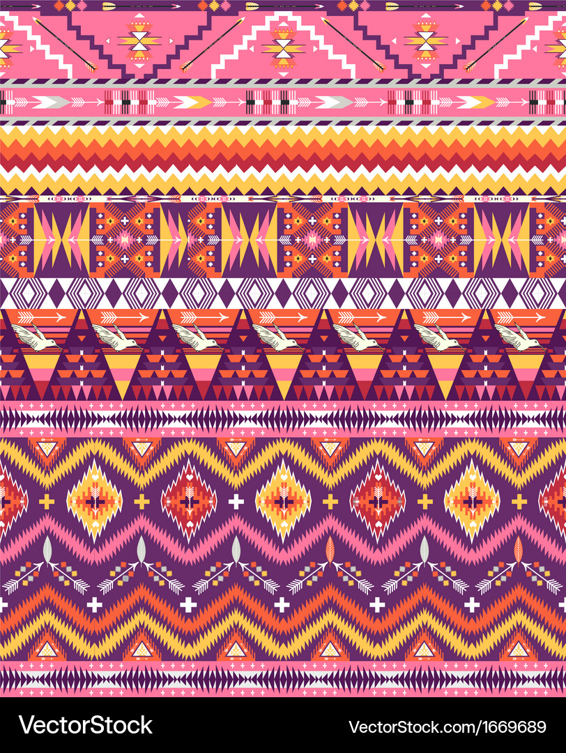 Aztec geometric seamless pattern Royalty Free Vector Image