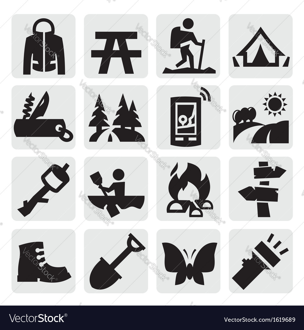 Camping theme Royalty Free Vector Image - VectorStock