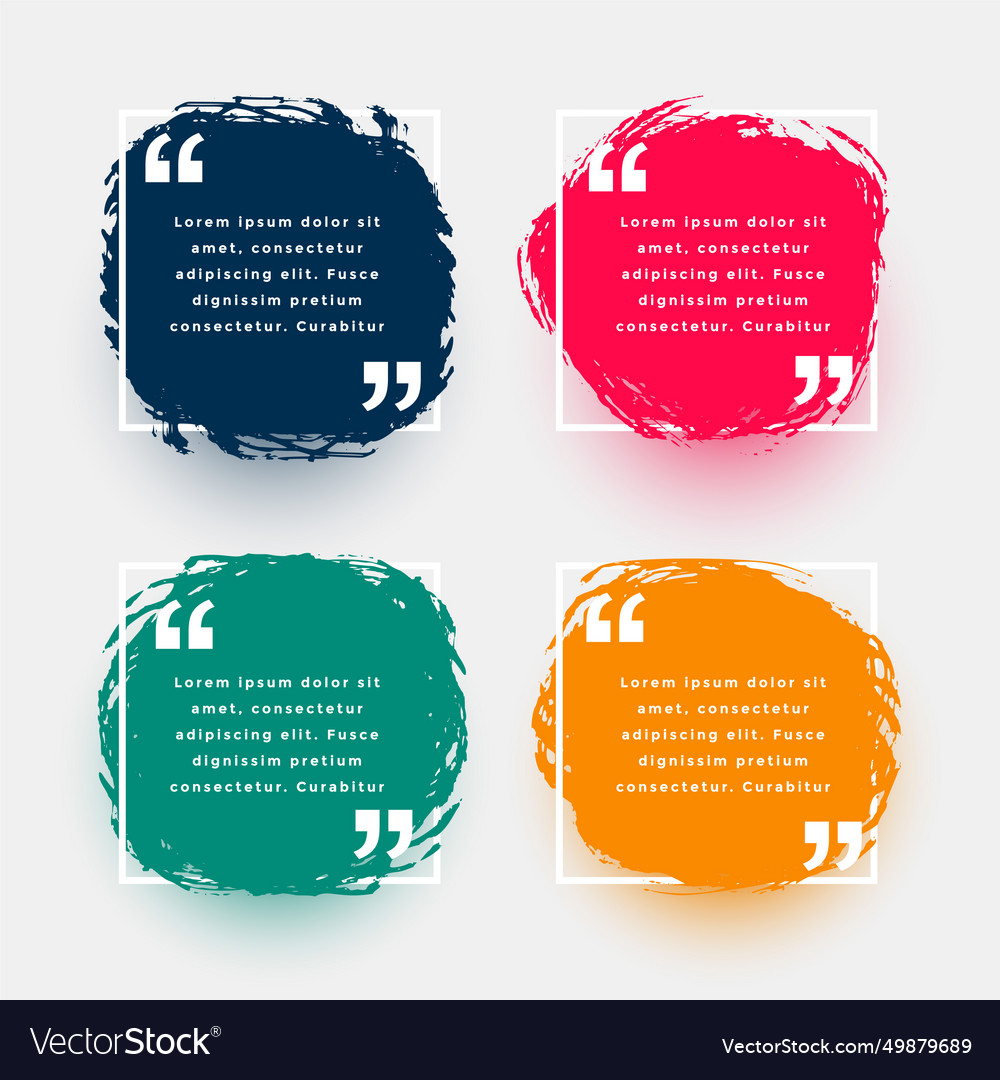 Collection of double inverted comma mark template