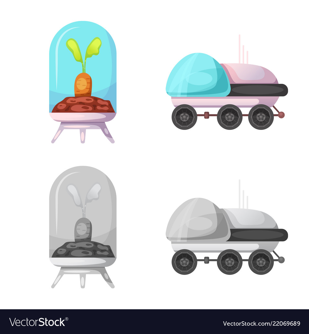 Design of mars and space sign set