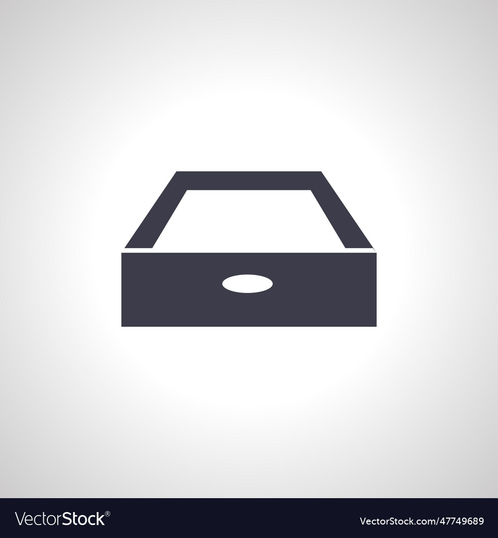 Drawer icon isolated simple