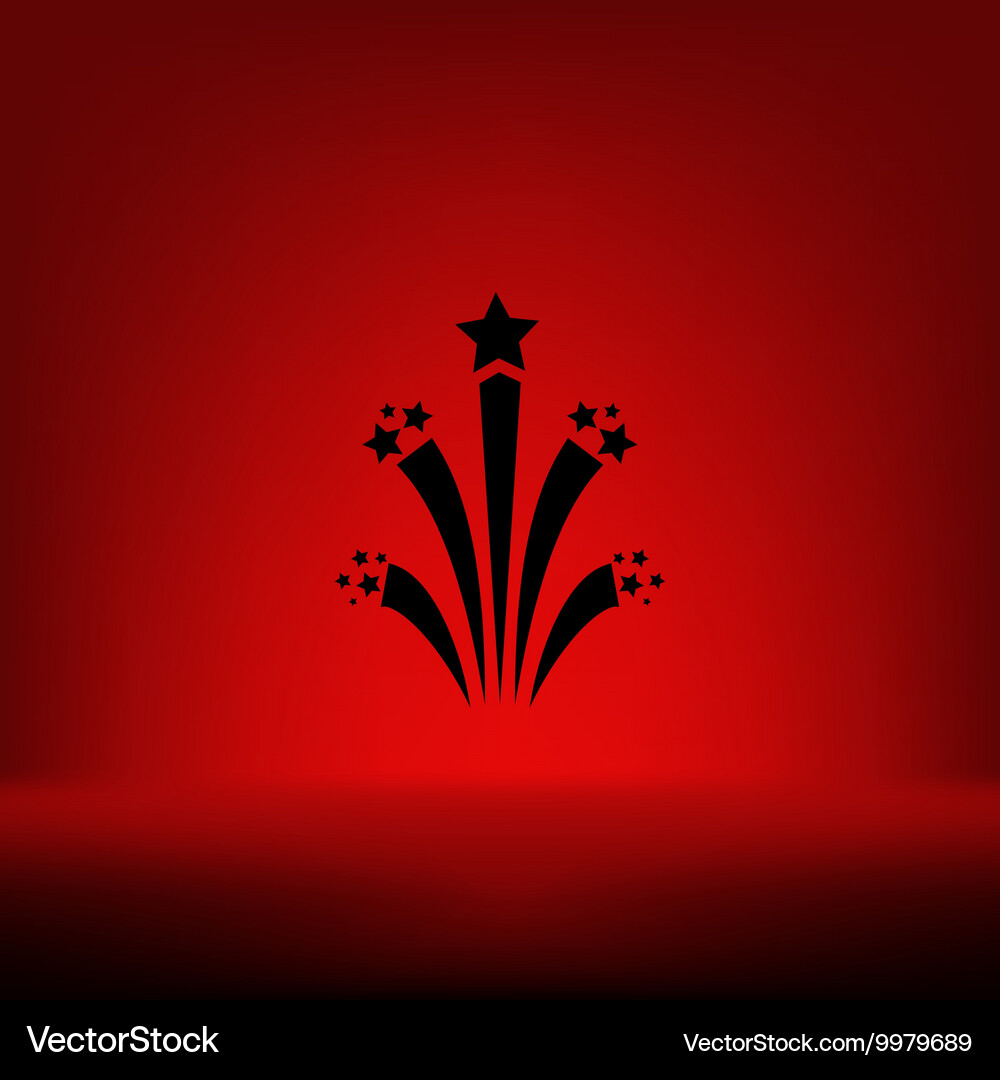 Flat firework icon Royalty Free Vector Image - VectorStock