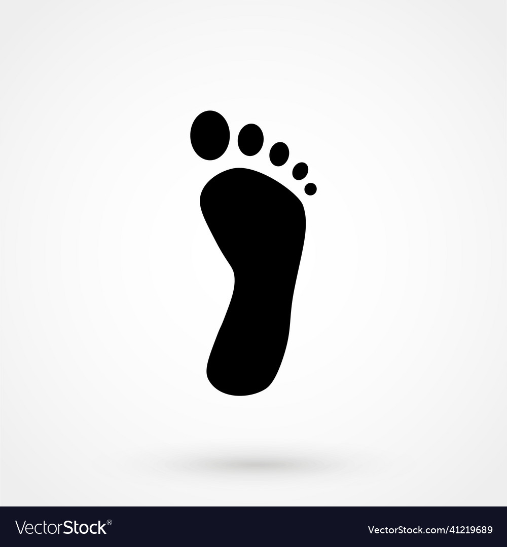 Footprint icon isolated on white background