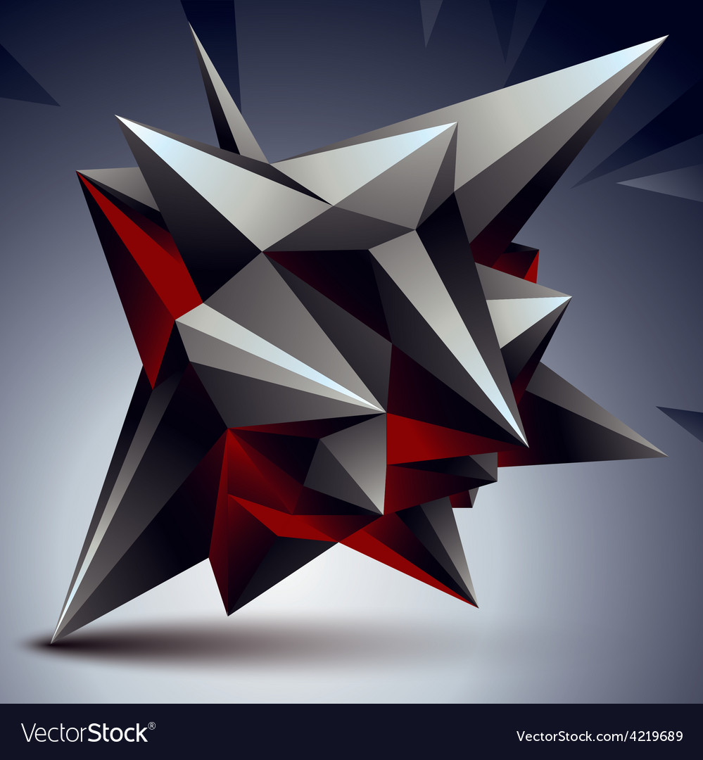 Geometric abstract 3d complicated object single