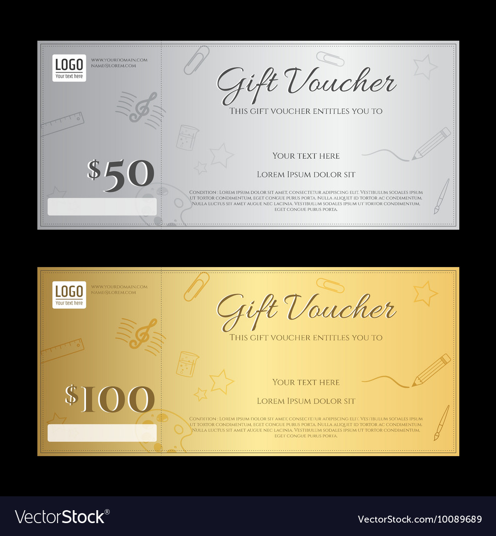 Gift voucher or certificate template