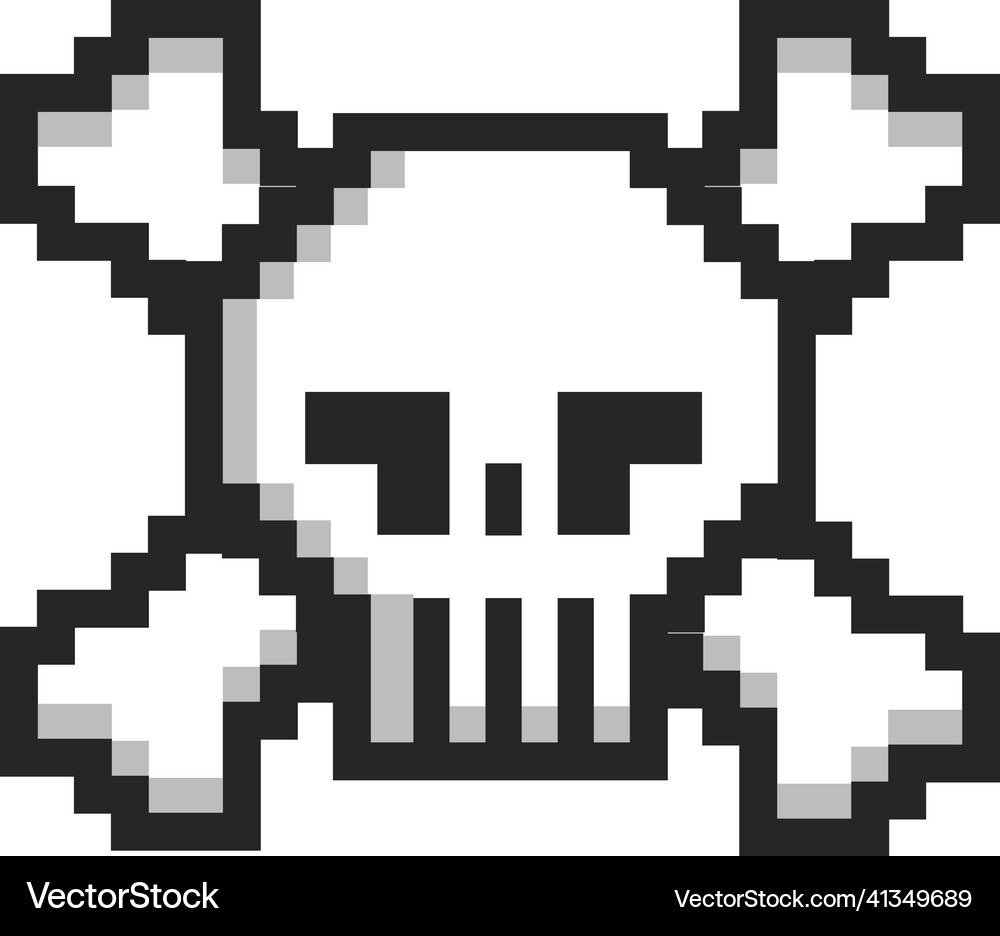 Pixel skull icon Royalty Free Vector Image - VectorStock