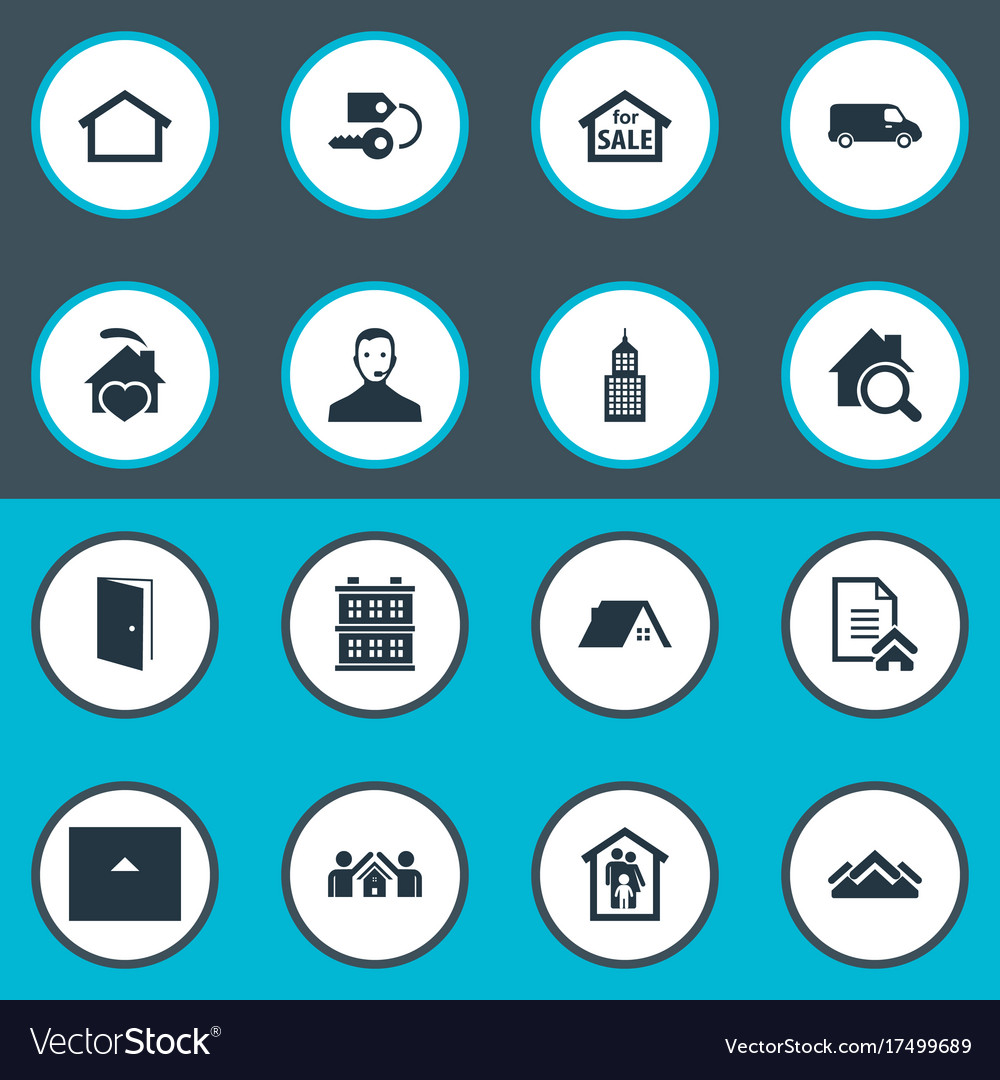 Set of simple real icons