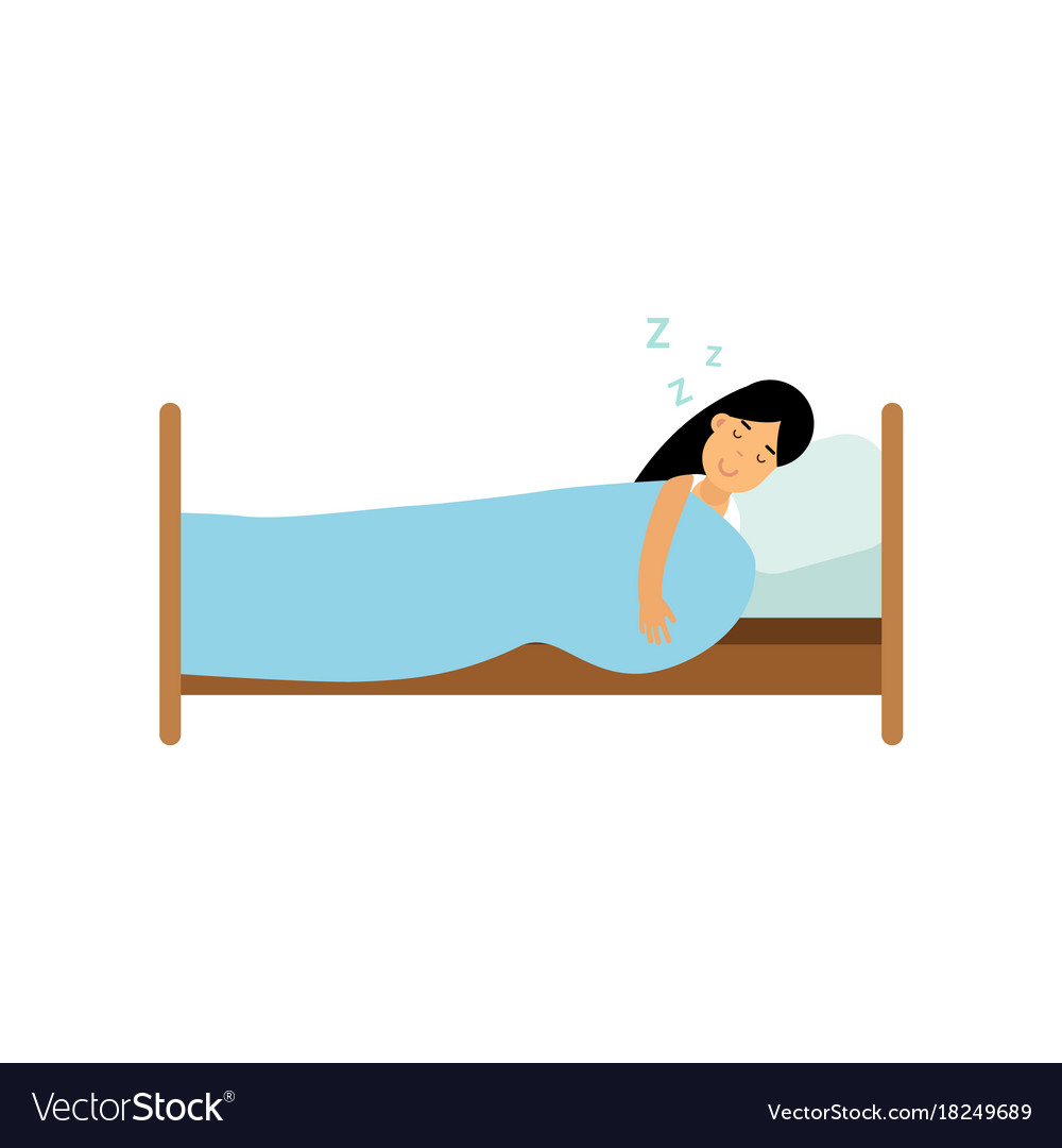 someone sleeping in a bed cartoon