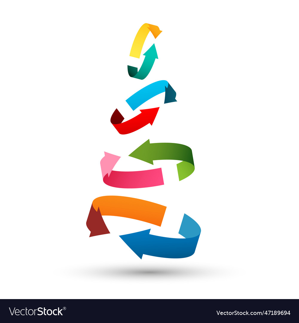 Arrow - colorful tree made from arrows isolated Vector Image Arrow - colorful tree made from arrows isolated