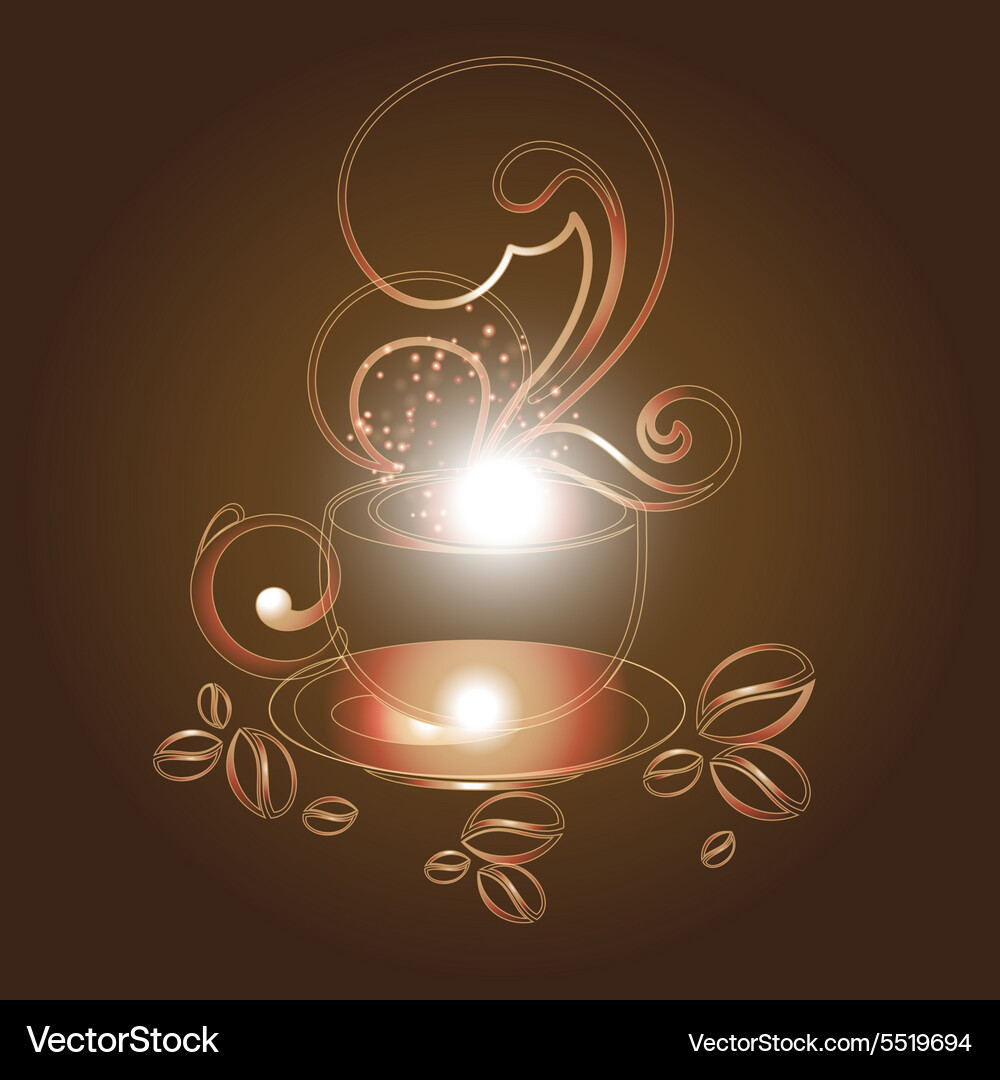 Coffee cup and elements Royalty Free Vector Image