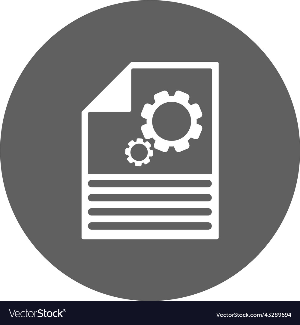 Document file configuration icon gray graphics
