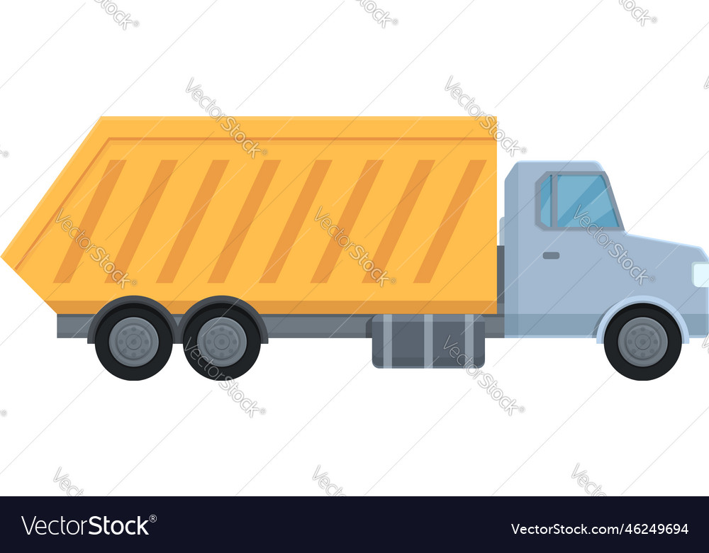 Dump truck icon cartoon tipper dumper Royalty Free Vector