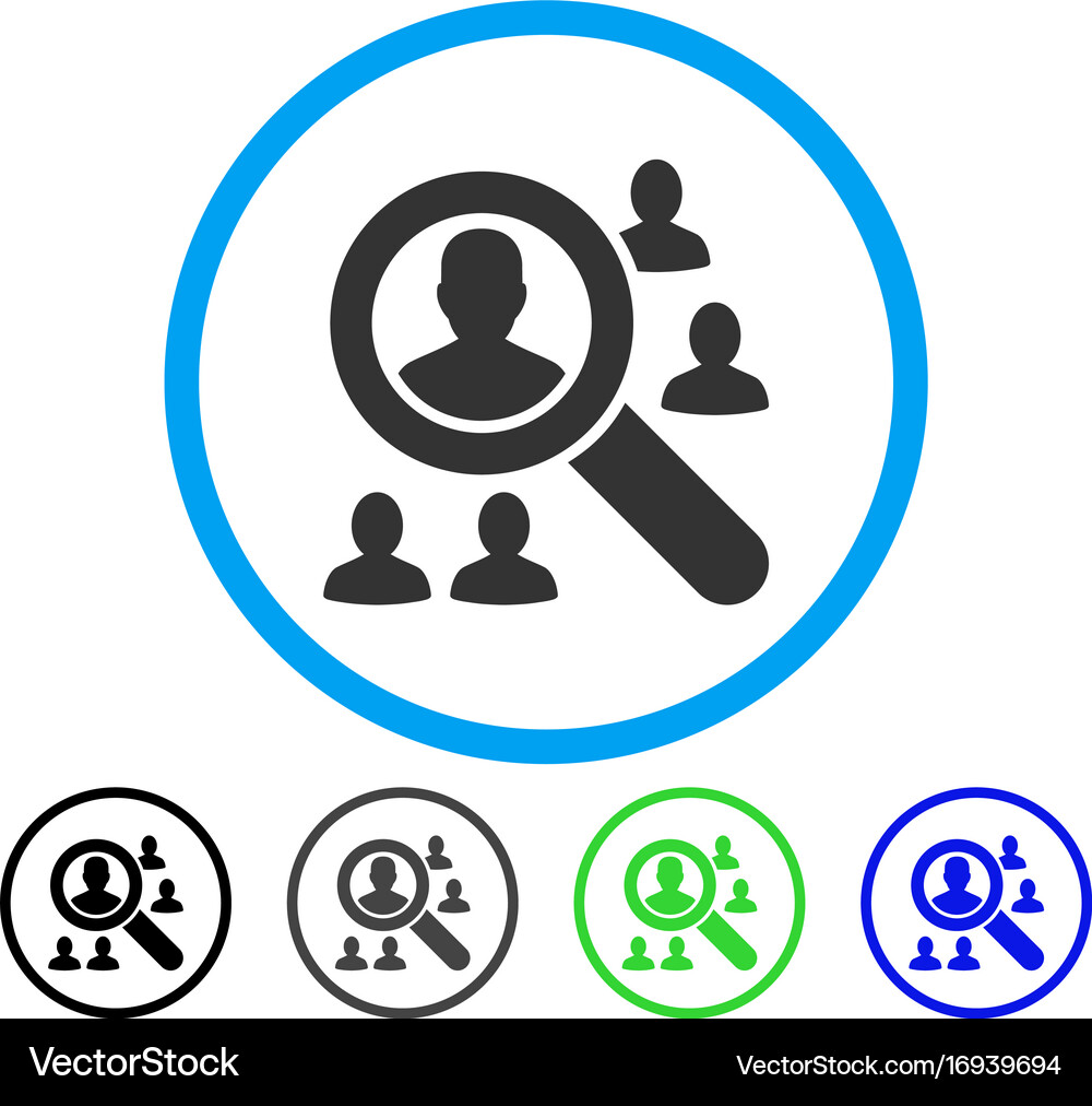 Explore patients rounded icon Royalty Free Vector Image
