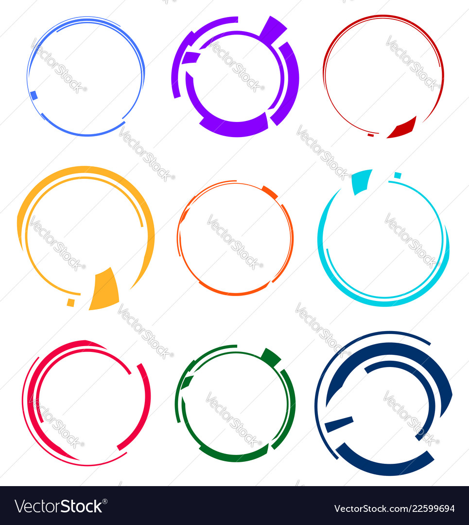 Geometric circle elements abstract random vector image Geometric circle elements abstract random