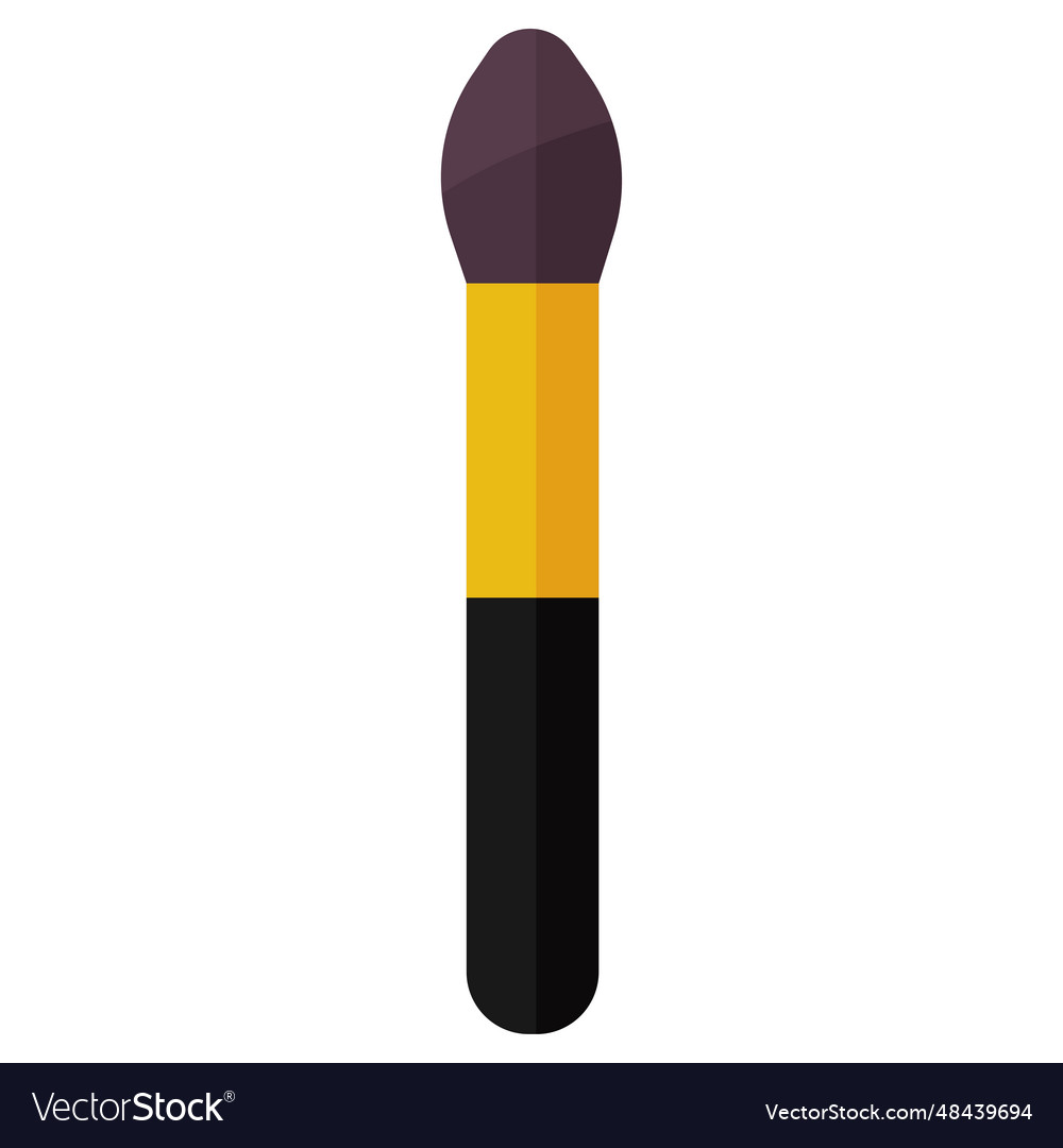 Isolated makeup brush colored fashion icon