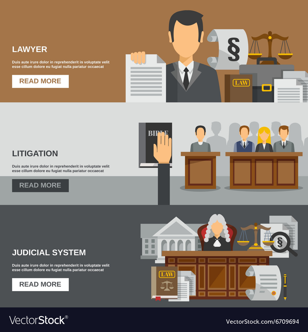 Law Banner Set Royalty Free Vector Image Vectorstock