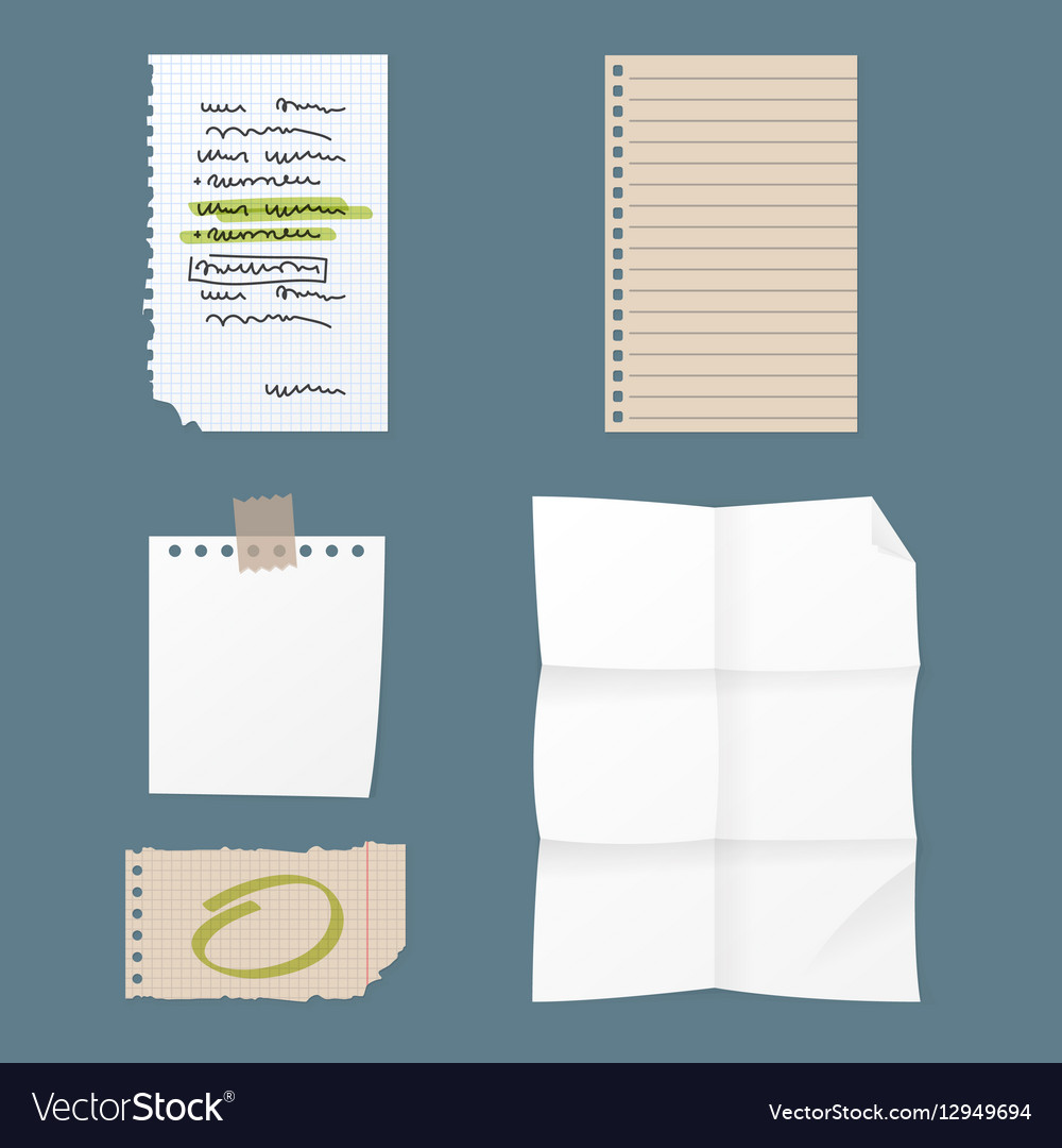Paper notes sheet for message