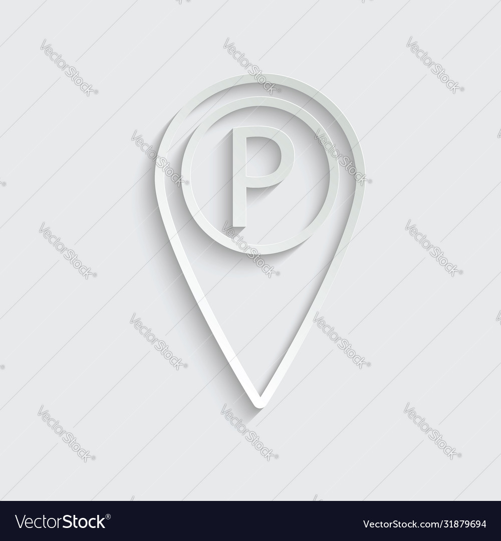 Parking icon map pointer vector image Parking icon map pointer