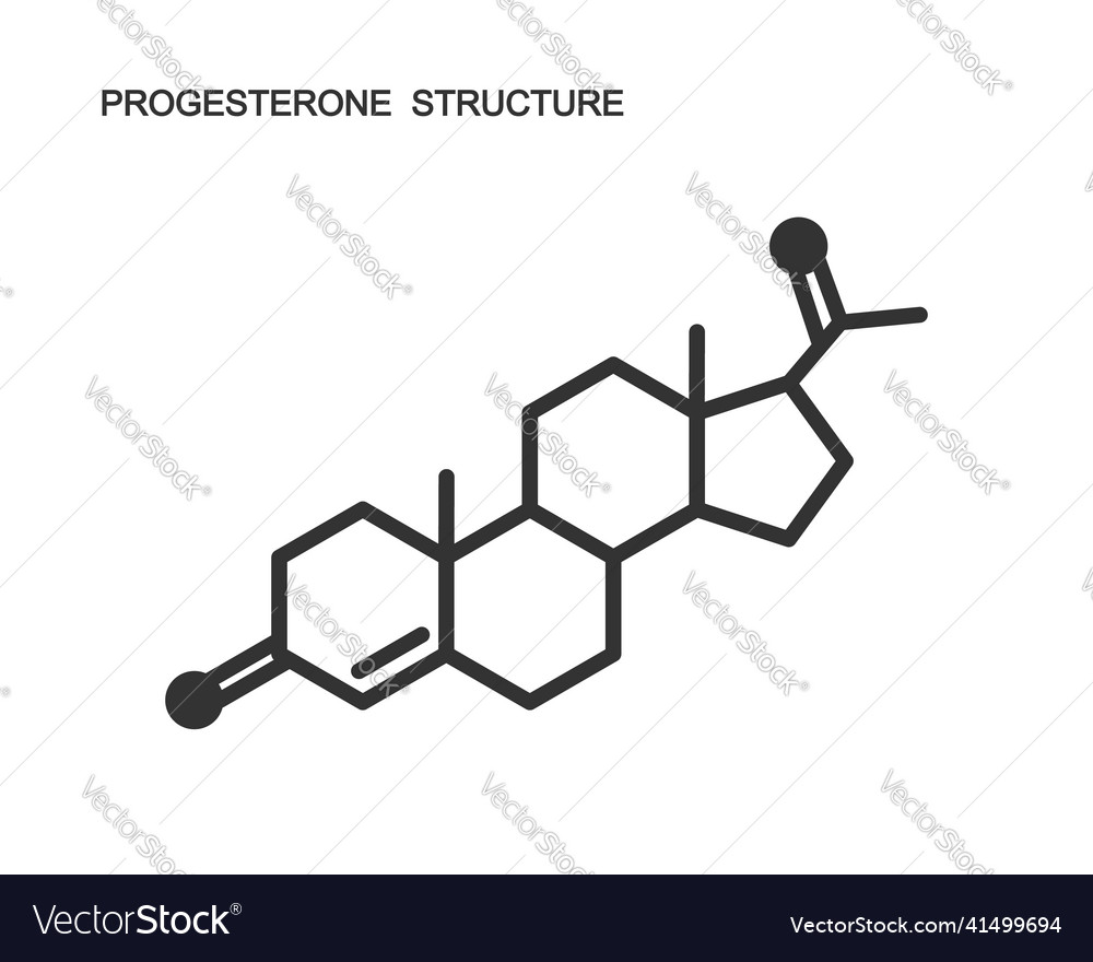 Progesteron weibliches Geschlechtshormon chemische Molekül