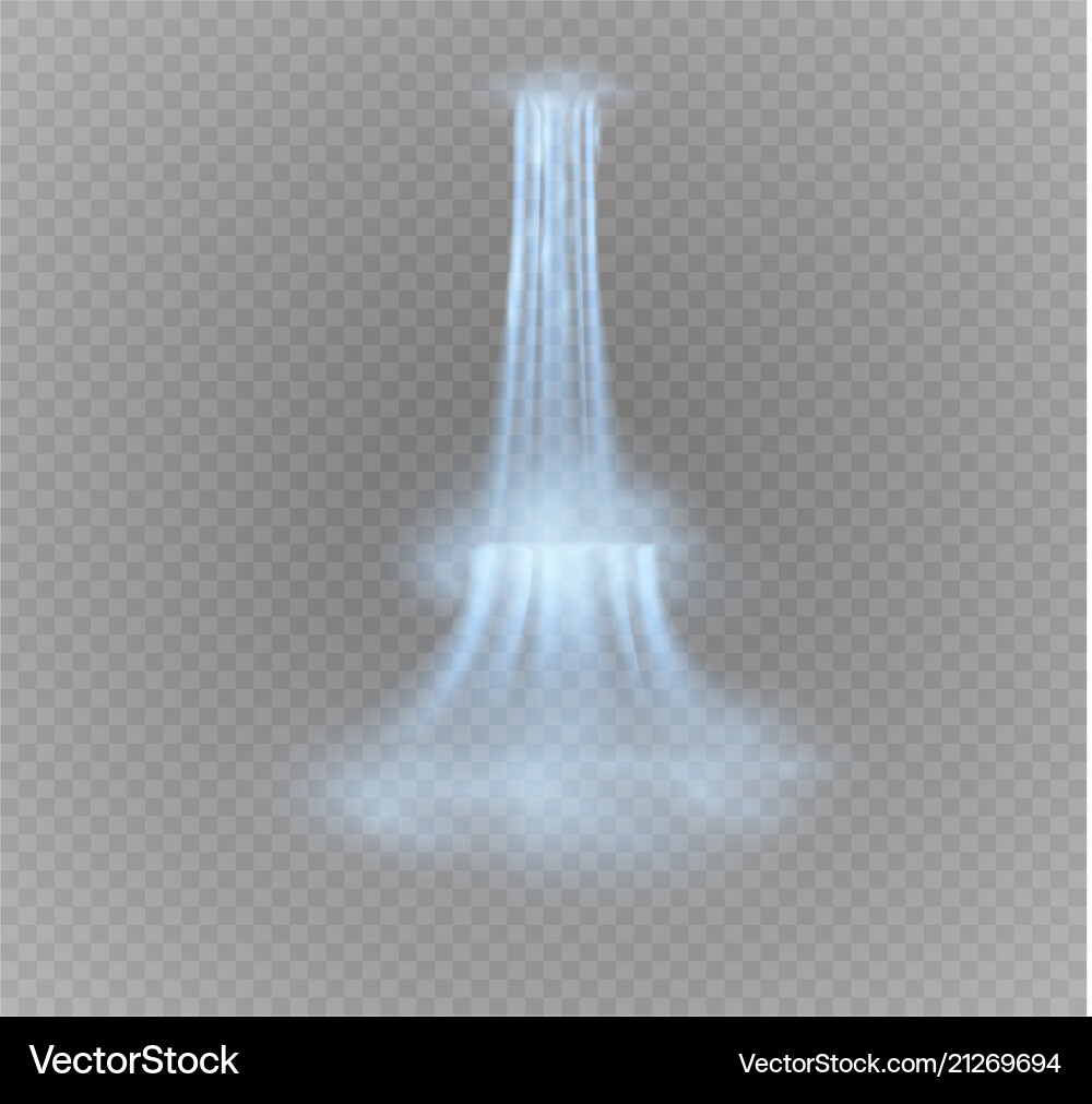 Realistic transparent nature stream waterfall Vector Image