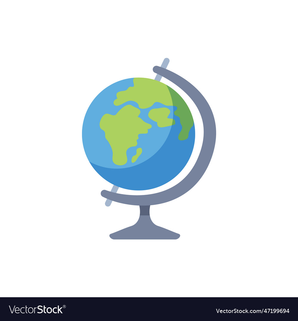 Rundkugel volumetrische geographische Karte flach