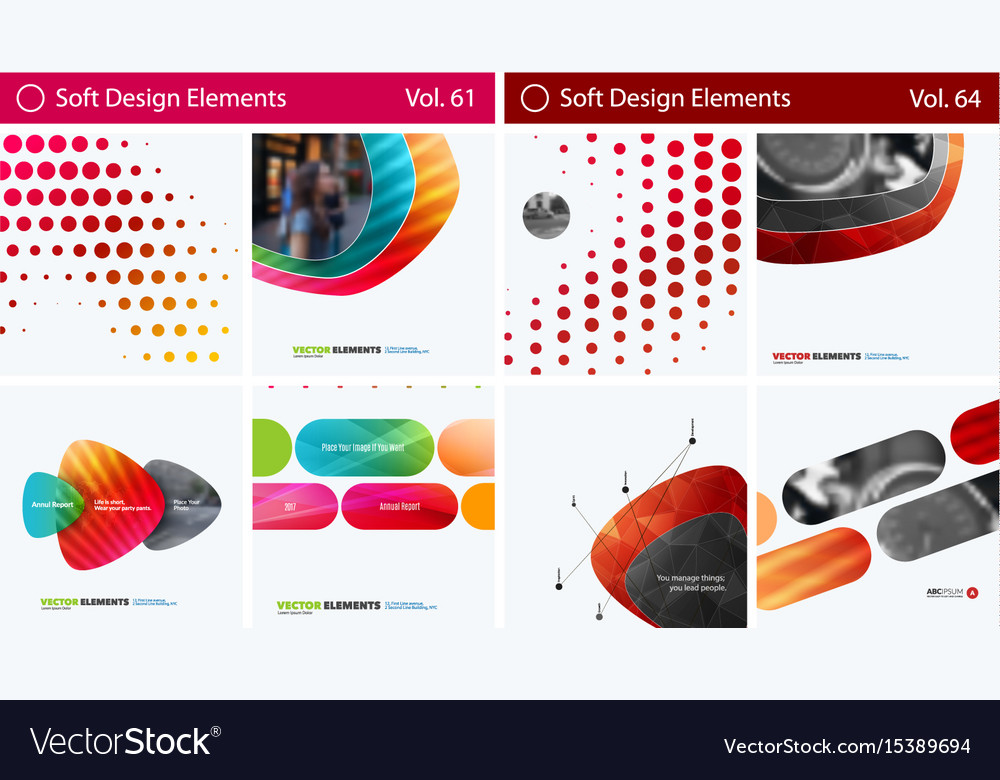 Set of abstract design elements for graphic