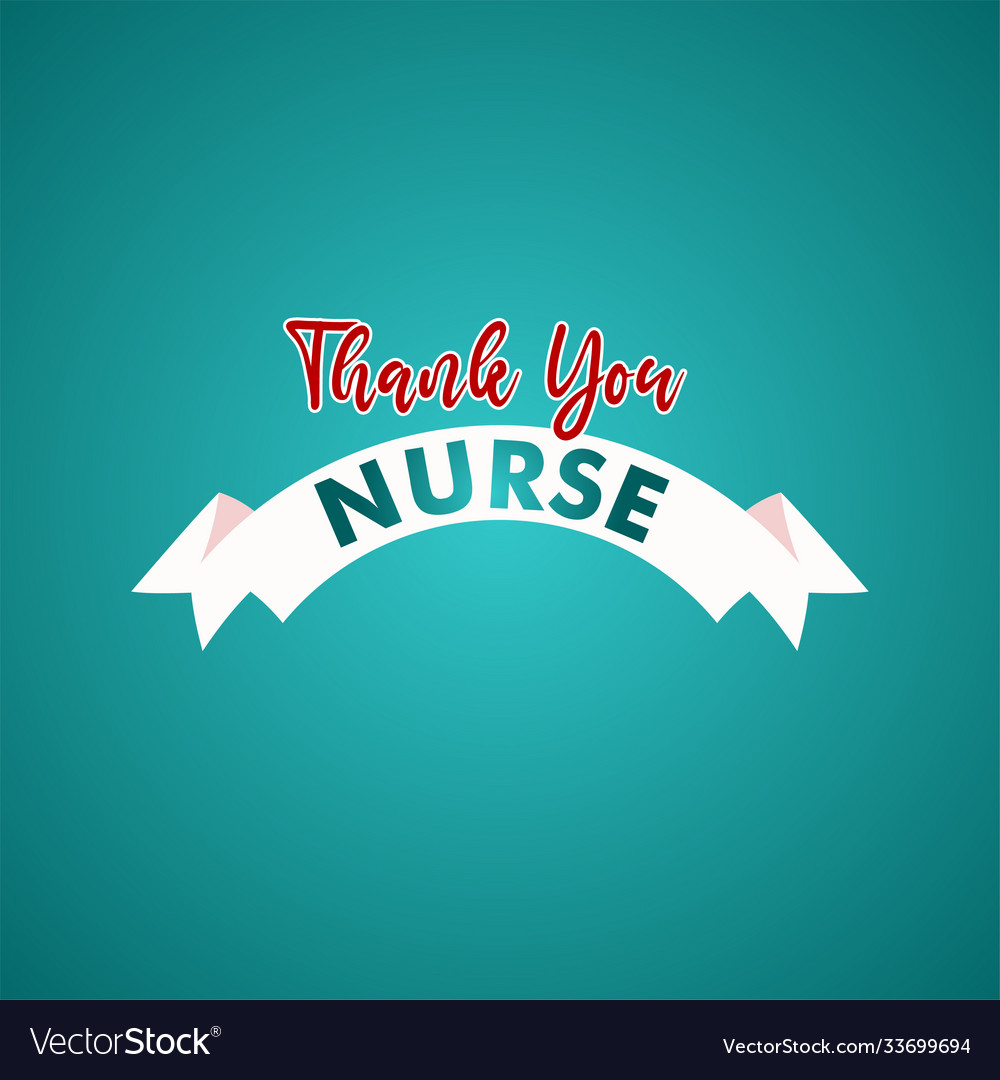 Thanks you nurse template design Royalty Free Vector Image