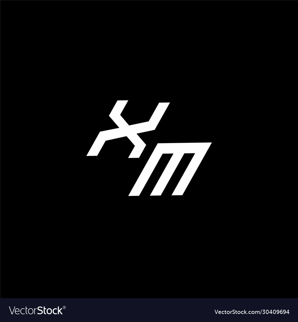 Xm Logo Monogramm mit bis nach unten Stil modern vector image Xm Logo Monogramm mit bis nach unten Stil modern