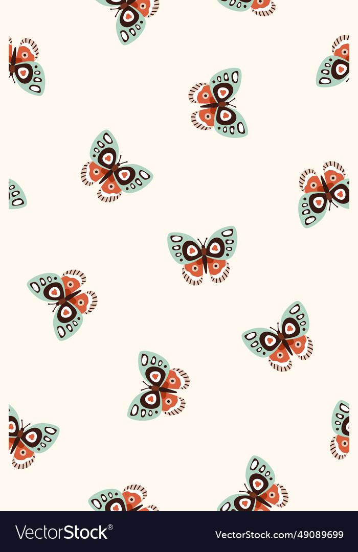 Butterflies pattern seamless print endless