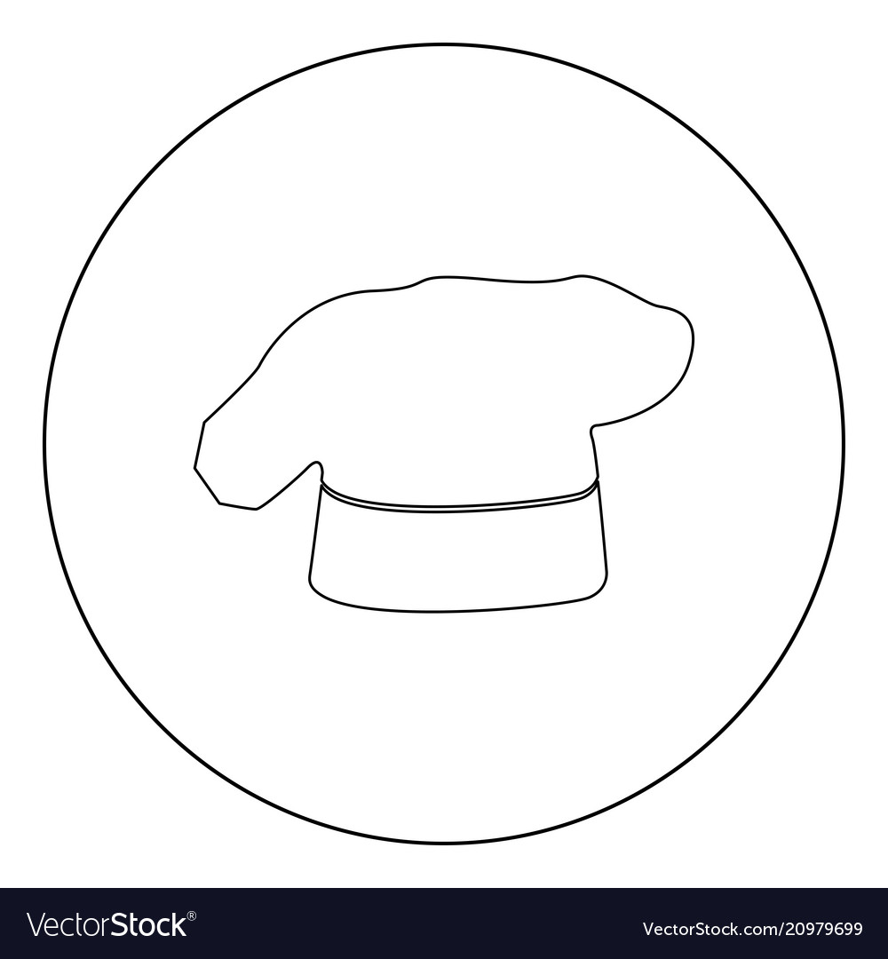 Chef cooking hat icon black color in circle