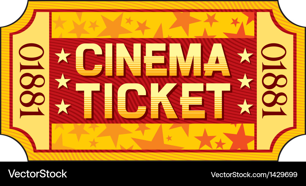 Cinema ticket Royalty Free Vector Image - VectorStock