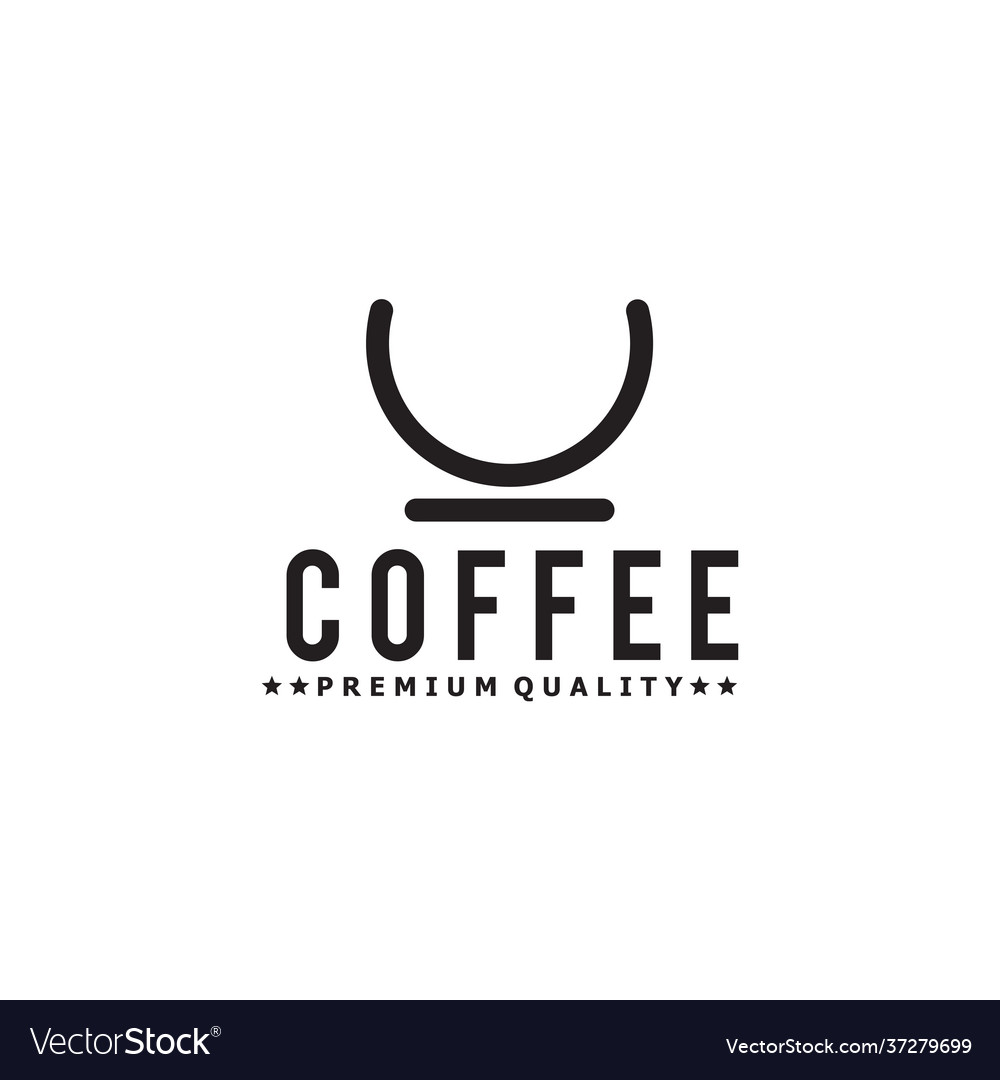 Coffee shop logo with simple line cup design