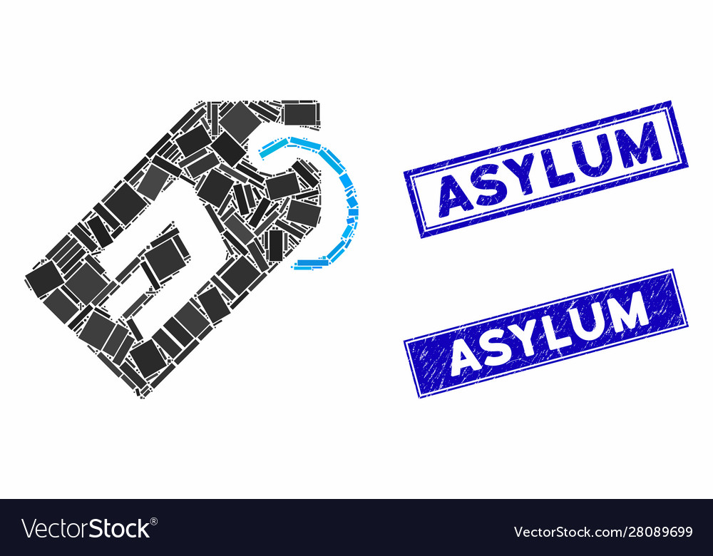 Dash token mosaic and distress rectangle asylum vector image Dash token mosaic and distress rectangle asylum