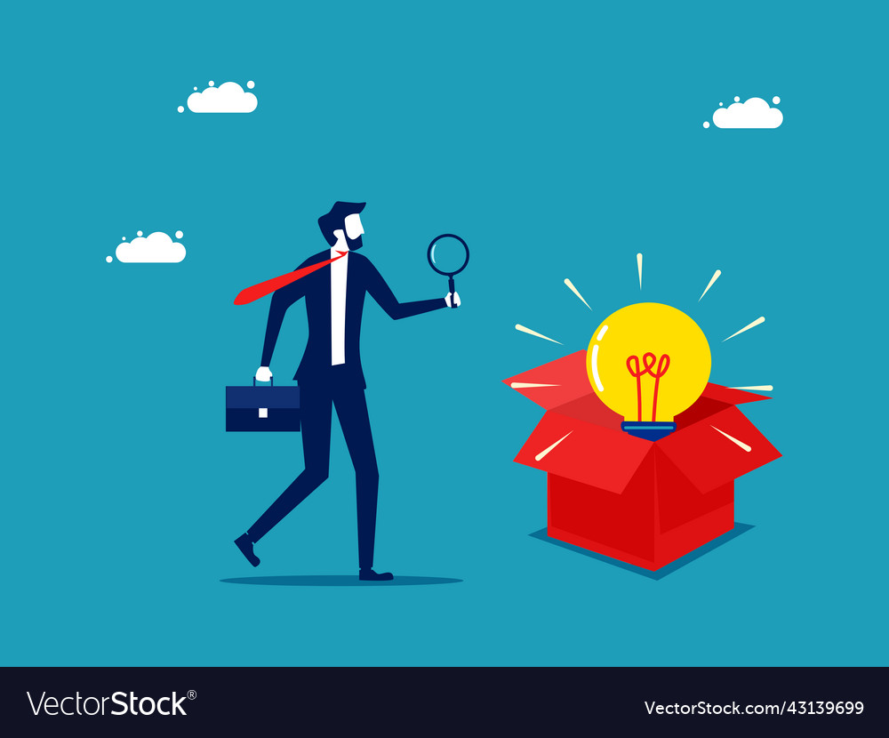 Discover New Business Ideas Leader Of New Ideas Vector Image Discover New Business Ideas Leader Of New Ideas Vector Image