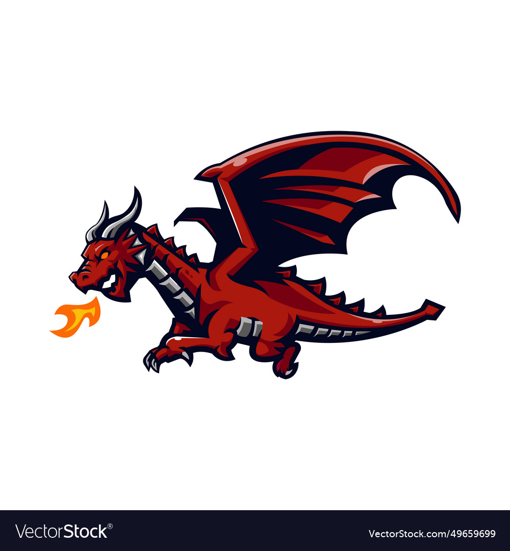 Dragon flying Royalty Free Vector Image - VectorStock